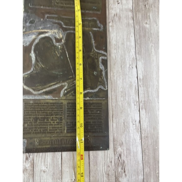 General Motors ‘Job ￼Opportunities’ Metal Letterpress Printing Press Plate GM - Picture 12 of 15